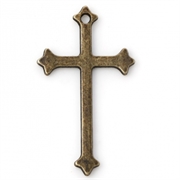 Vedhæng. Kors i gotisk stil. Antik bronze. 23 mm